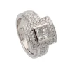 Sortija cuadrada de diamantes