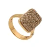 Sortija de oro rosa y diamantes brown