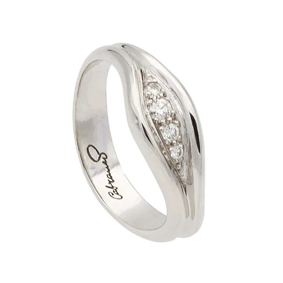 Sortija doble banda y diamantes