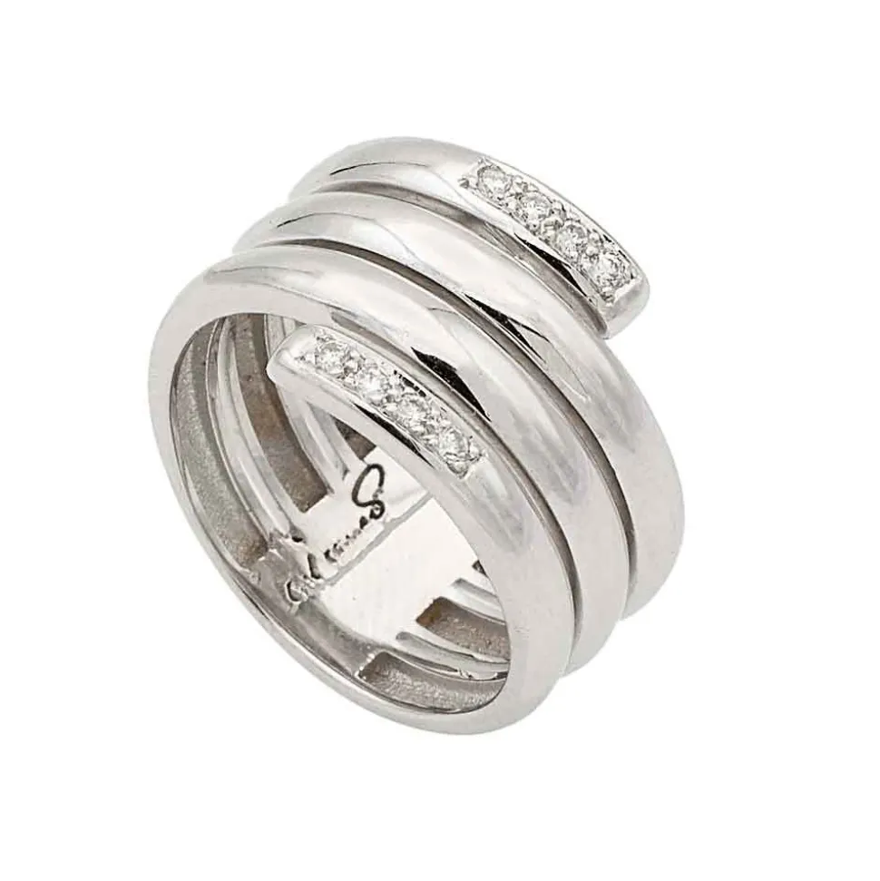 Sortija espiral con diamantes 0805