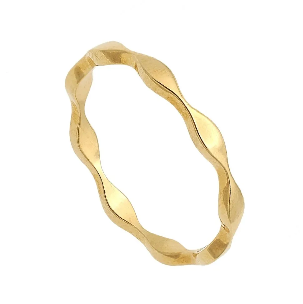 Sortija ondas en oro amarillo - 0784