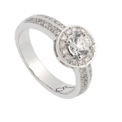 Sortija rosetón de diamantes