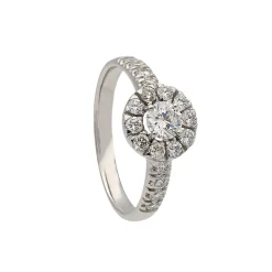 Sortija rosetón de diamantes