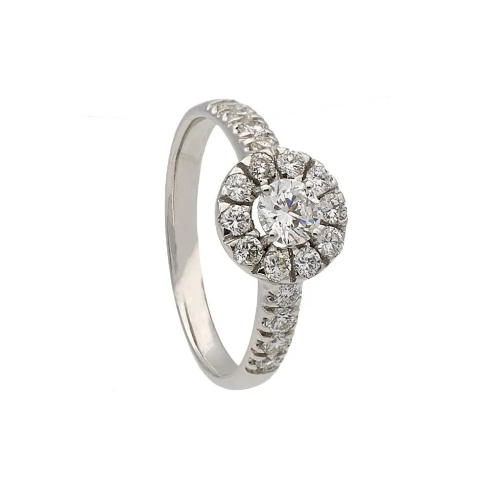 Sortija rosetón de diamantes