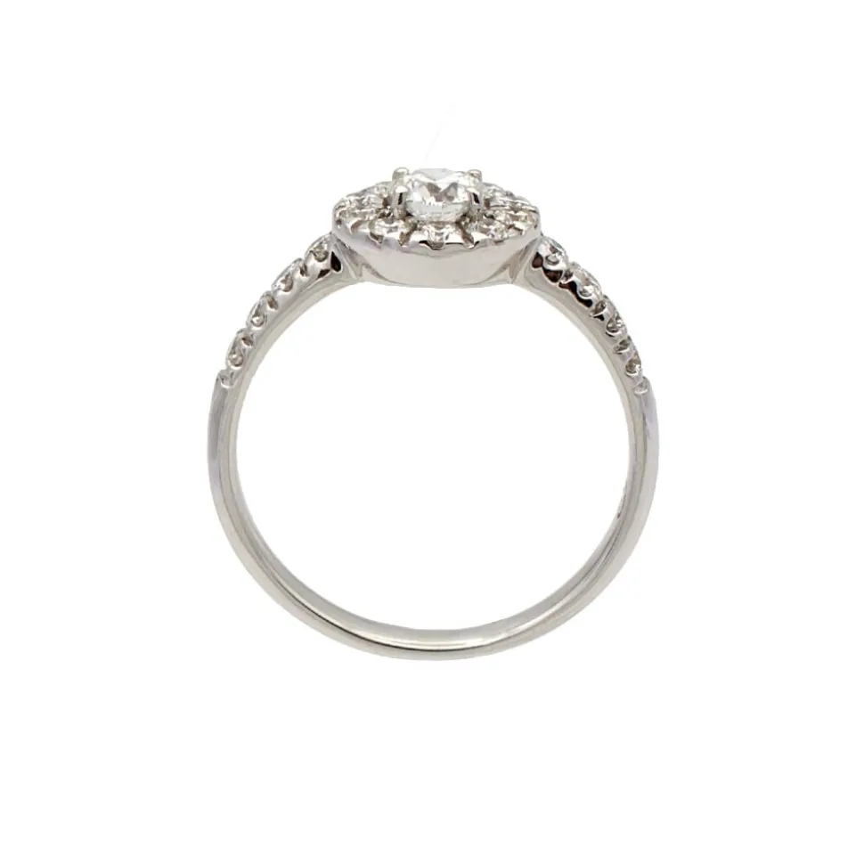 Sortija rosetón de diamantes